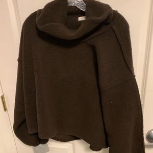 Free people brown turtleneck sweater oversized
